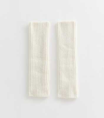 Cream Knitted Ribbed Leg Warmers