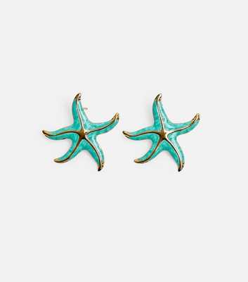 Public Desire Teal Starfish Stud Earrings