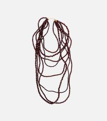 Public Desire Dark Brown Layered Bead Necklace