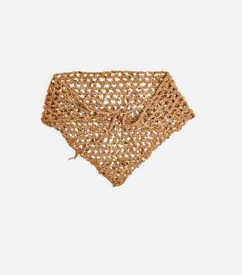 Public Desire Gold Sequin Crochet Bandana