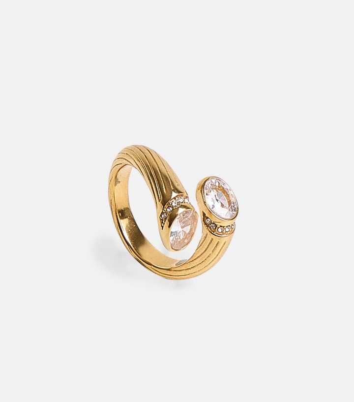 Public Desire Gold Tone Wrap Diamanté Ring