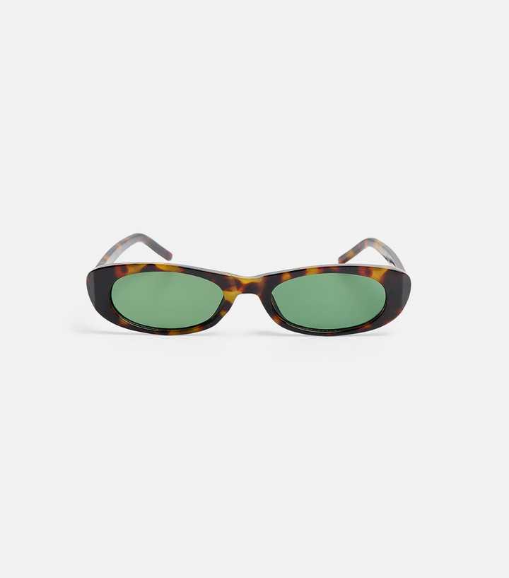 Public Desire Brown Narrow Cat Eye Sunglasses