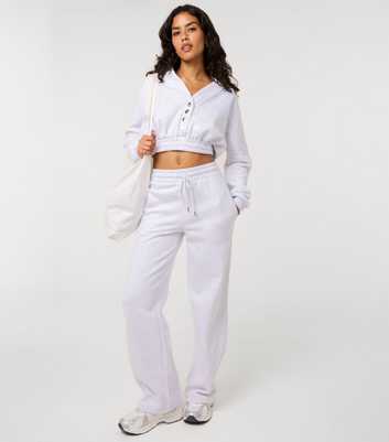 Pink Vanilla Light Grey Drawstring Straight Leg Joggers