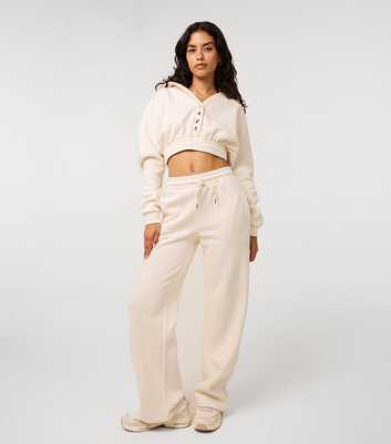 Pink Vanilla Cream Drawstring Straight Leg Joggers
