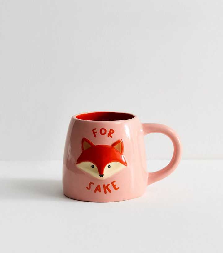 Pink Ceramic For Fox Sake Mug 550ml