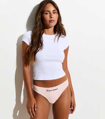 Pink With Cotton In Your Dreams Pointelle Thong