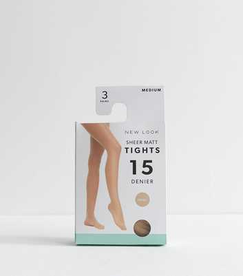 Pack of 3 Honey Sheer Matt 15 Denier Tights