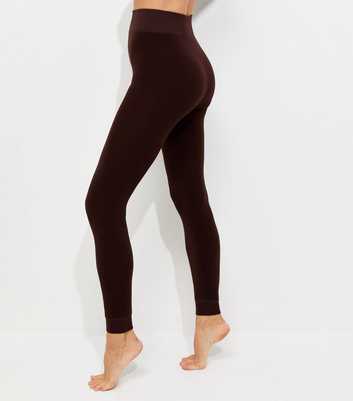 Dark Brown Fleece Lined Leggings