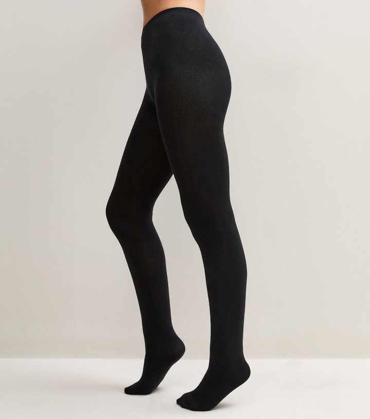 Black Cotton Rich Tights