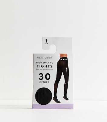Black 30 Denier Lycra Body Shaping Tights