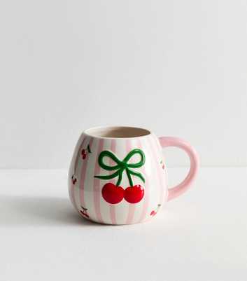 Pink Ceramic Cherry Mug 400ml