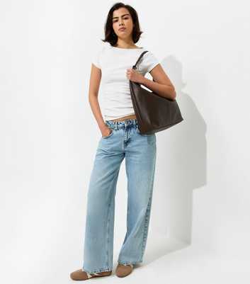 Off White Cotton Rich Slash Neck T-Shirt