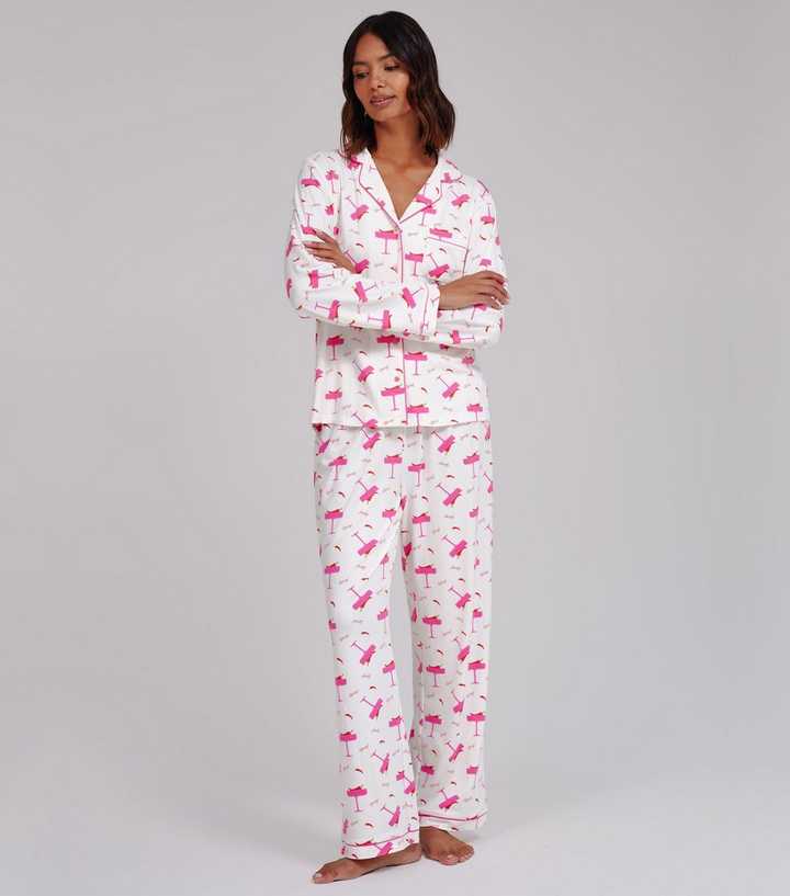 Loungeable Pink Spicy Marg Super Soft Long Sleeve Pyjama Set
