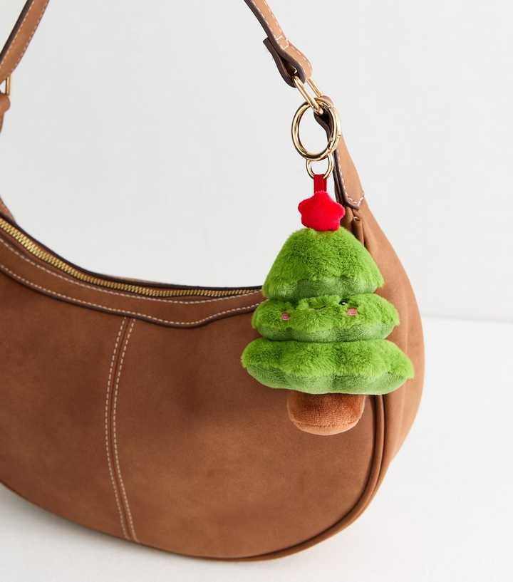 Green Christmas Tree Plush Bag Charm