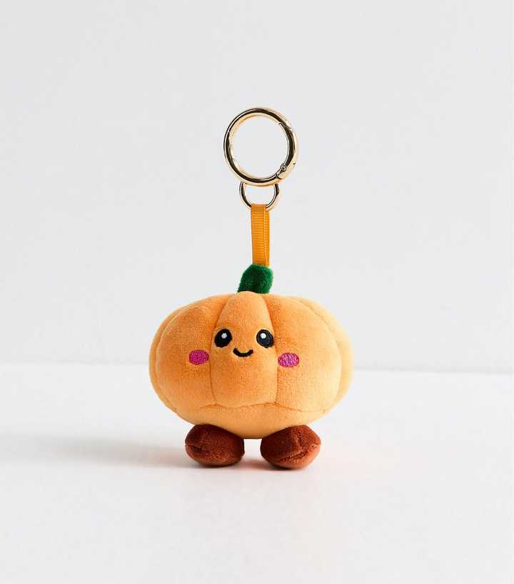 Orange Halloween Pumpkin Plush Bag Charm