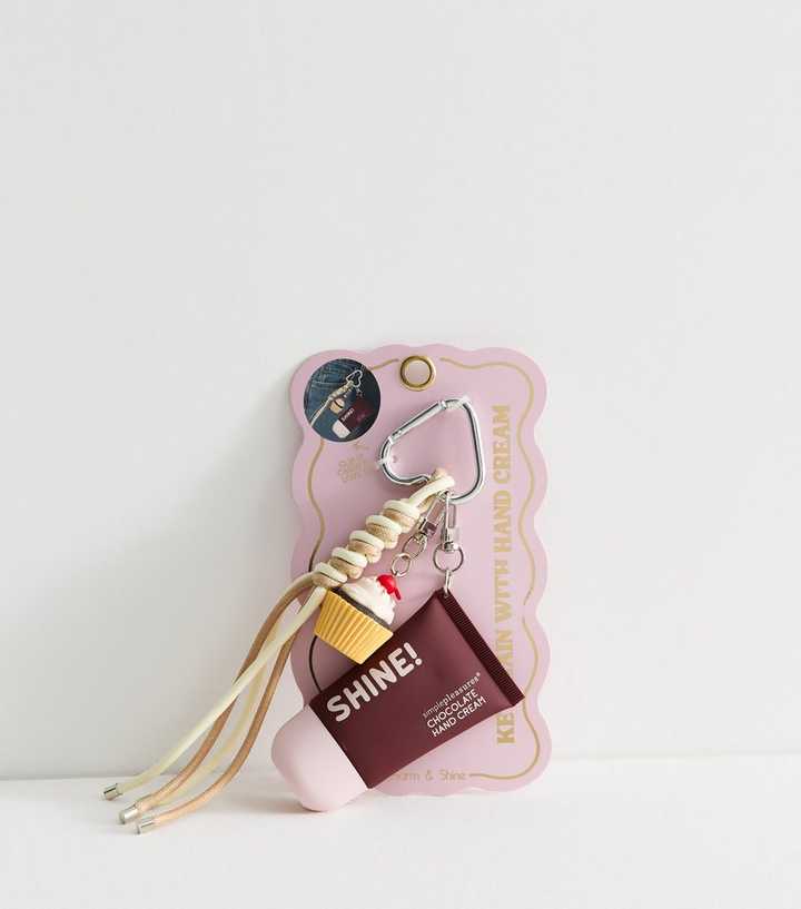 Mini Chocolate Hand Cream and Cupcake Charm Key Ring