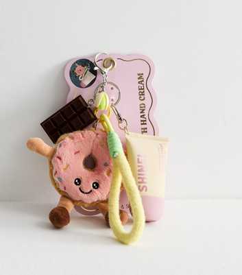 Pink Donut and Mini Hand Cream Bag Charm