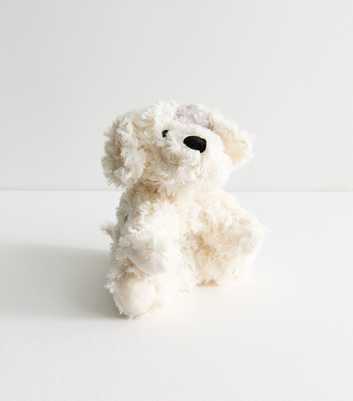 Cream Plush Curly Dog Hottie Heat Pack