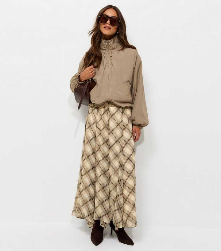 Petite Cream Handkerchief Hem Chiffon Midi Skirt