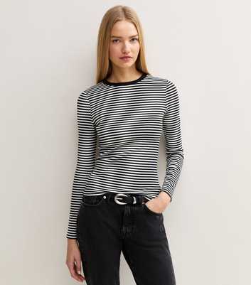 Premium Black Striped Long Sleeve T-Shirt