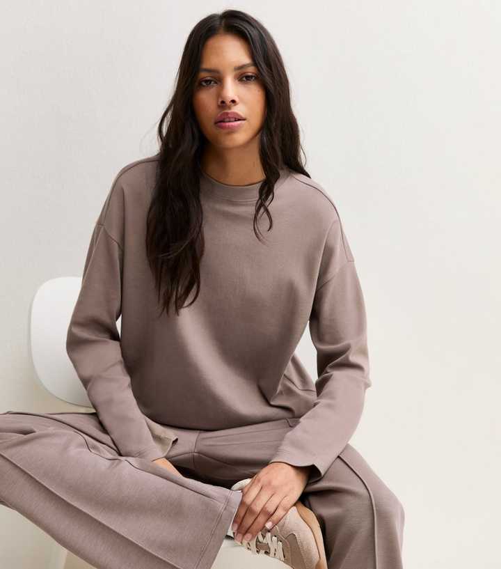 Mink Premium Heavyweight Cotton Long Sleeve Skater T-Shirt