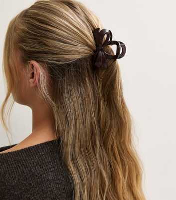 Dark Burgundy Large Bow Hair Claw Clip