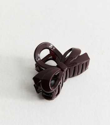 Dark Burgundy Large Bow Hair Claw Clip