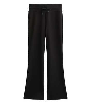 Premium Black Flared Leg Jogger Trousers