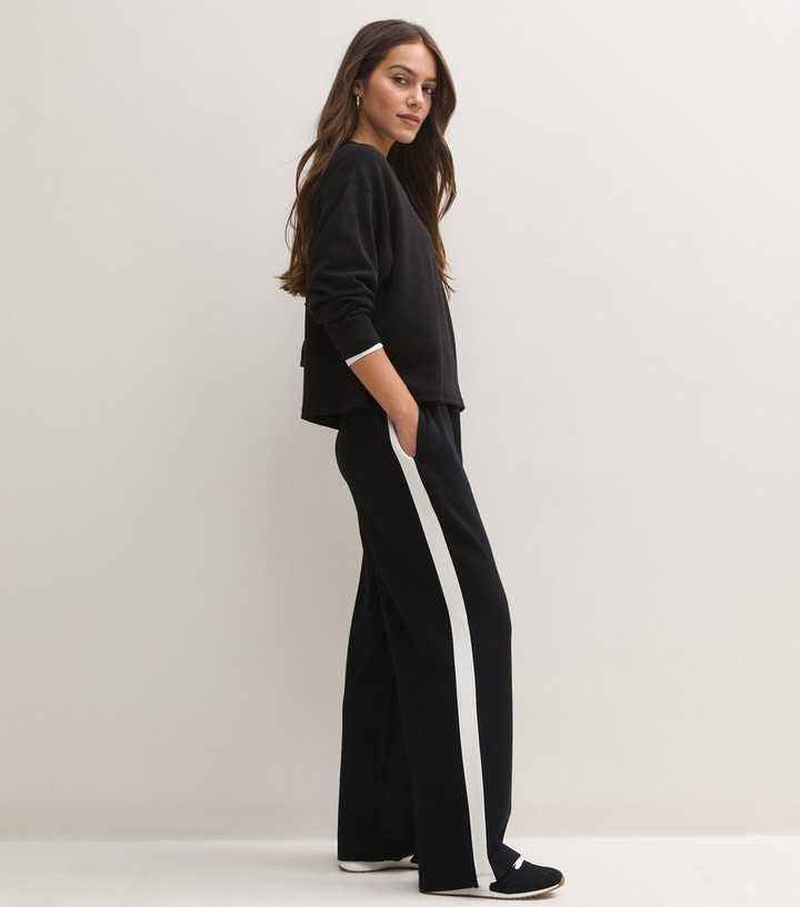 Petite Premium Black Side Stripe Trousers