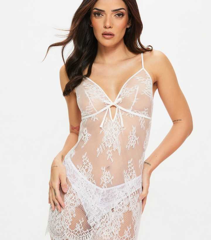 Ann Summers White Lace Availing Chemise