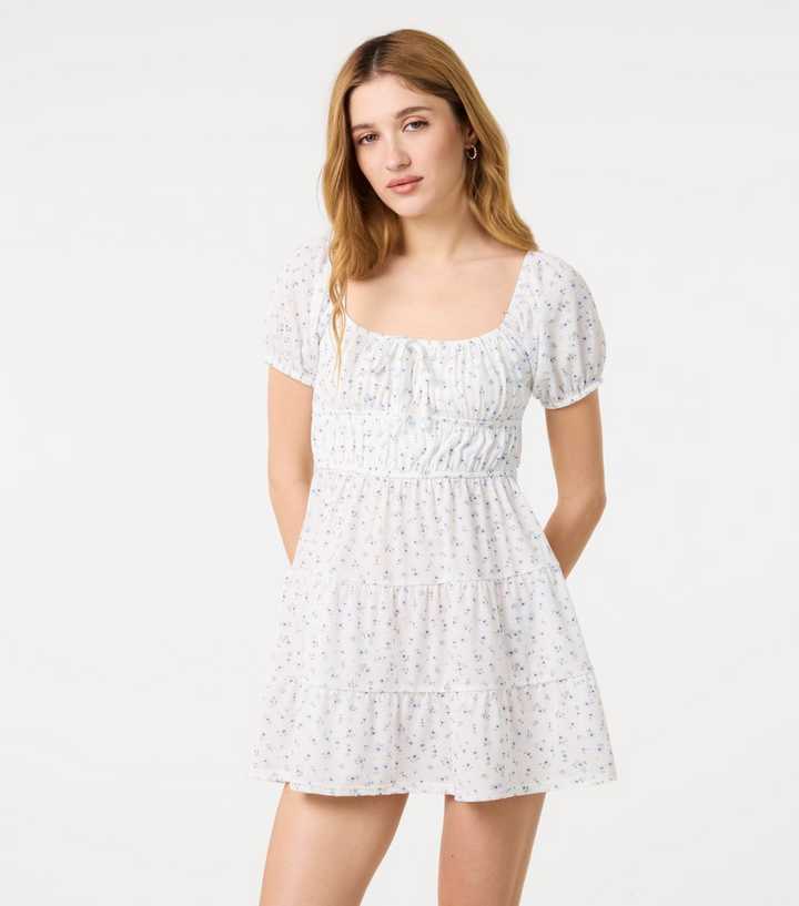 Pink Vanilla Off White Jersey Cap Sleeve Mini Dress