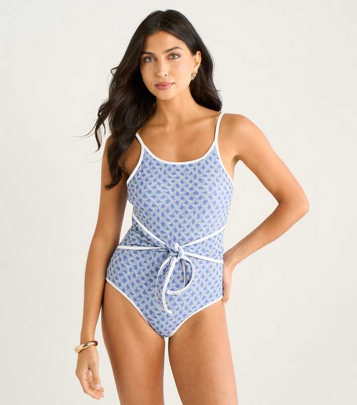 Gini London Blue Patterned Swimsuit