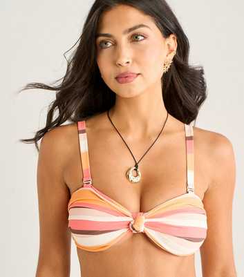 Gini London Multicolour Stripe Bikini Top