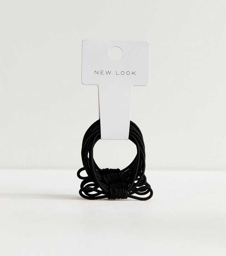 Black Pack of 5 Bow Pony Hair Bands