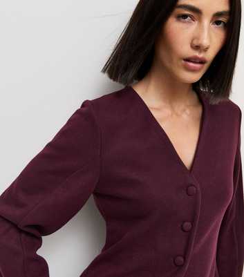 Dark Burgundy Soft Touch V Neck Cardigan