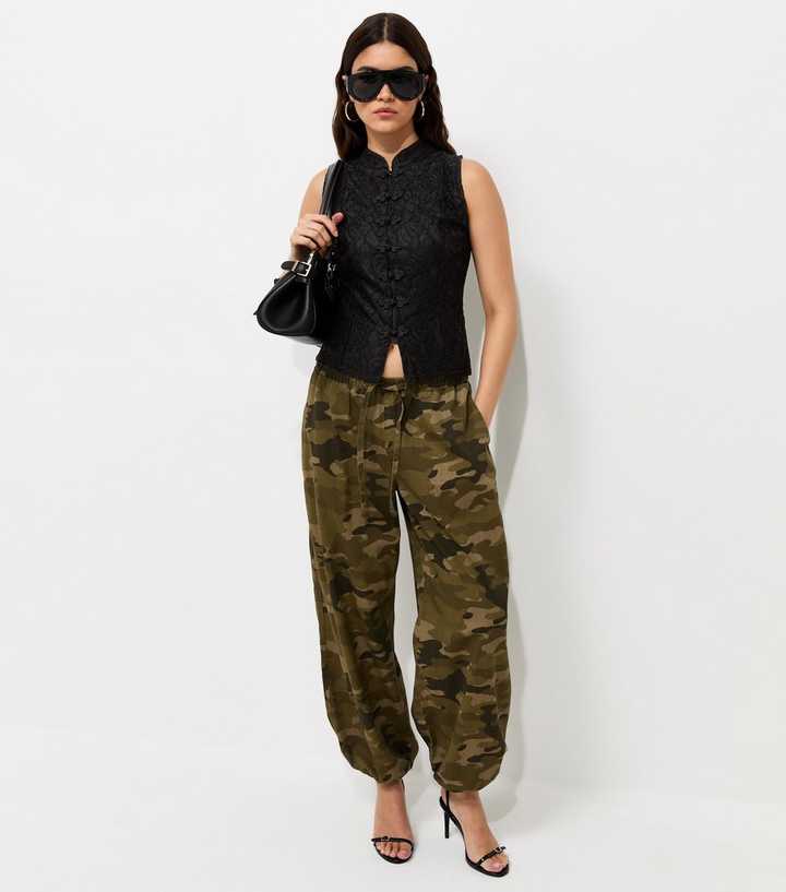 Black Lace Black Sleeveless Blouse