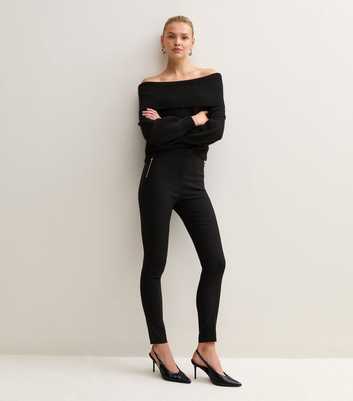 Black Zip Pocket Slim Fit Trousers