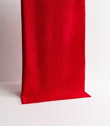 Bright Red Classic Plain Scarf
