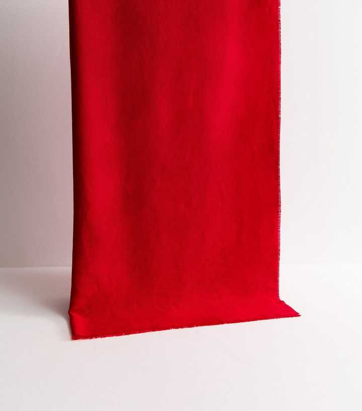 Bright Red Classic Plain Scarf