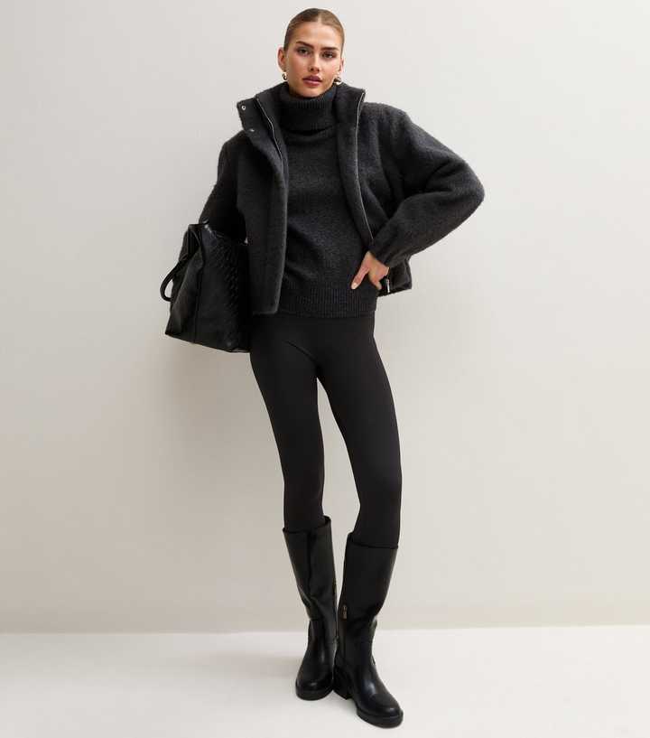 Black Fleece Lined Leggings