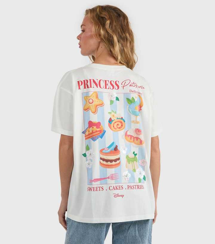 Skinnydip White Disney Princess Patisserie Print T-shirt