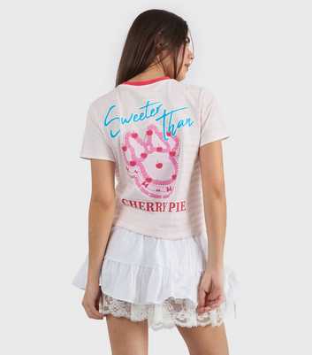 Skinnydip Pink Disney Striped Beaded Minnie Mouse T-Shirt