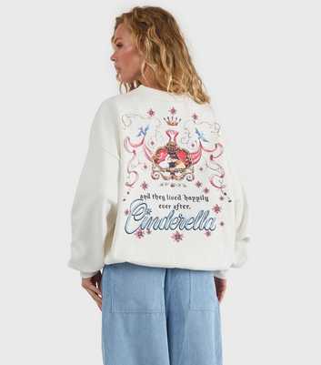 Skinnydip White Disney Cinderella Print Sweatshirt