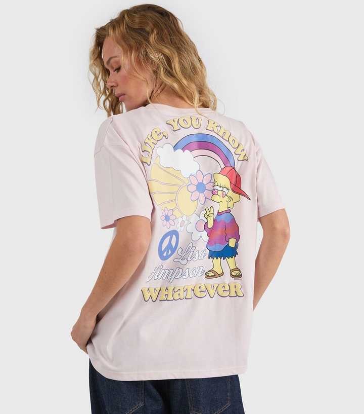 Skinnydip Bright Pink The Simpsons Lisa Print T-Shirt