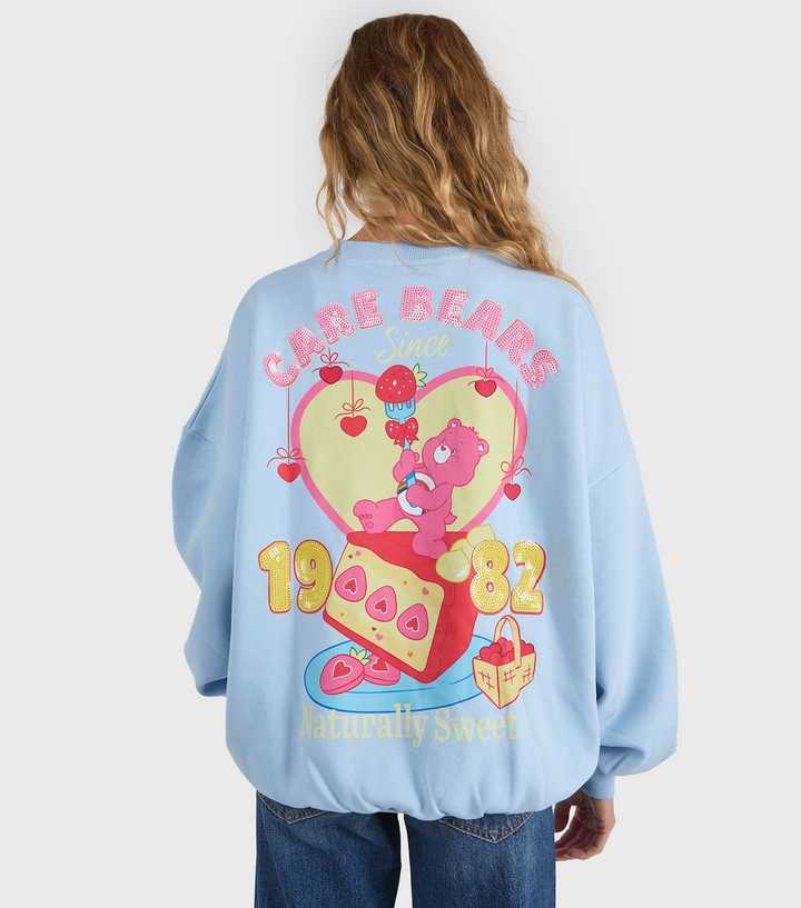Skinnydip Light Blue Care Bears Printed Sweatshirt