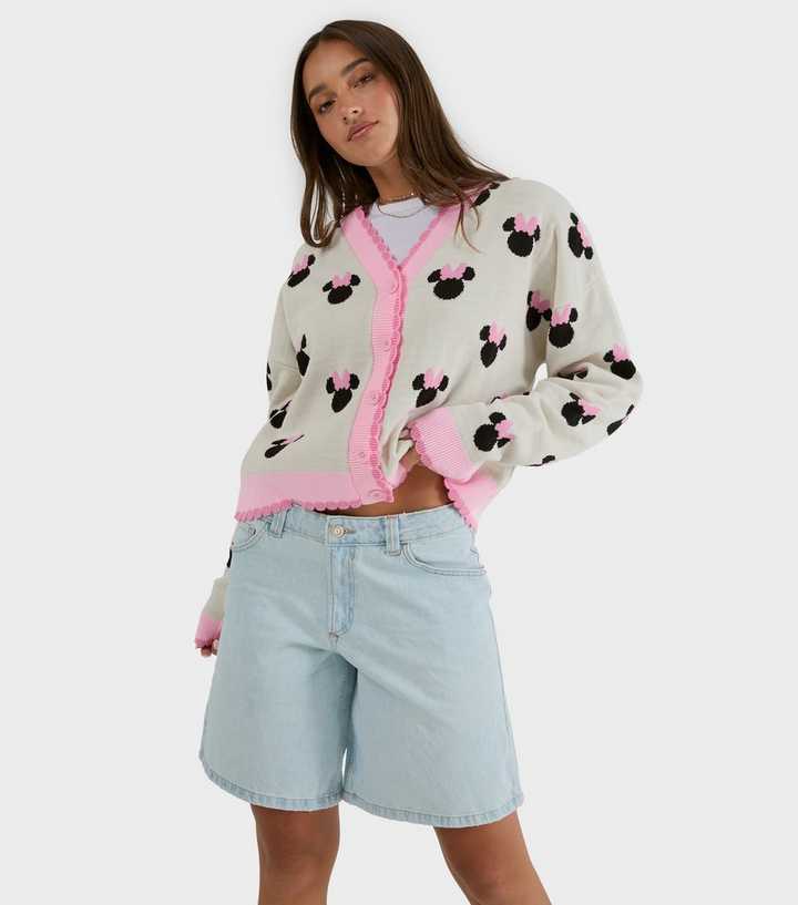 Skinnydip Bright Pink Disney Minnie Mouse Knitted Cardigan