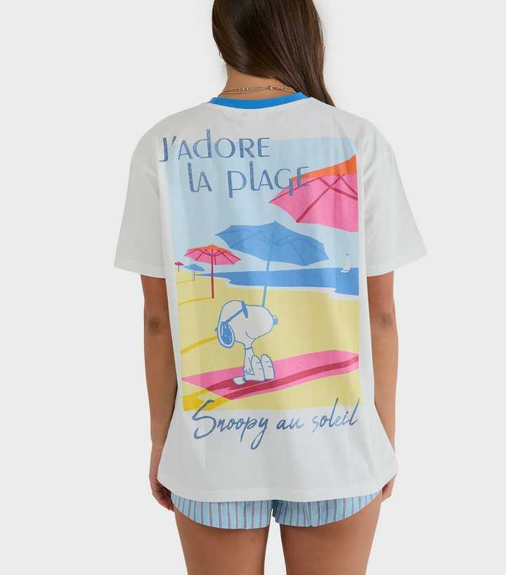 Skinnydip White Cotton Peanuts Snoopy Oversized T-Shirt