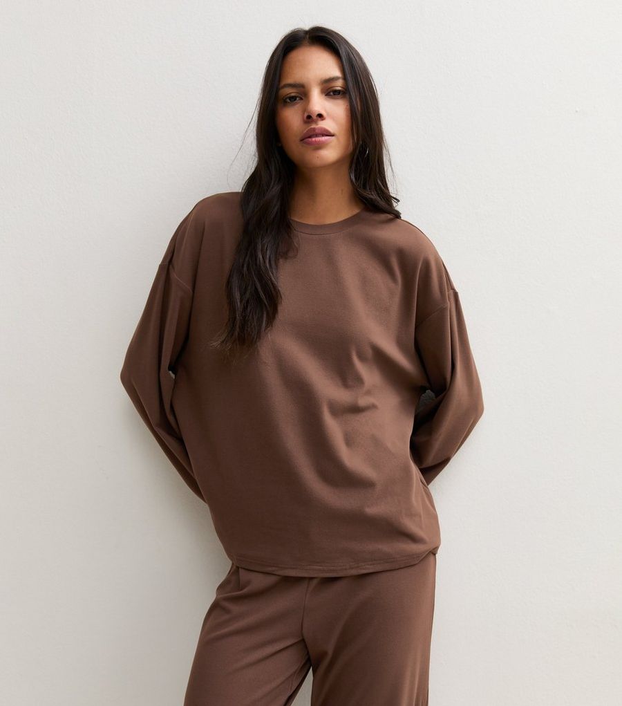 Dark Brown Relaxed Sweatshirt — photo 1 of 1