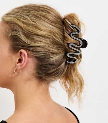 Silver Wiggly Hair Clip