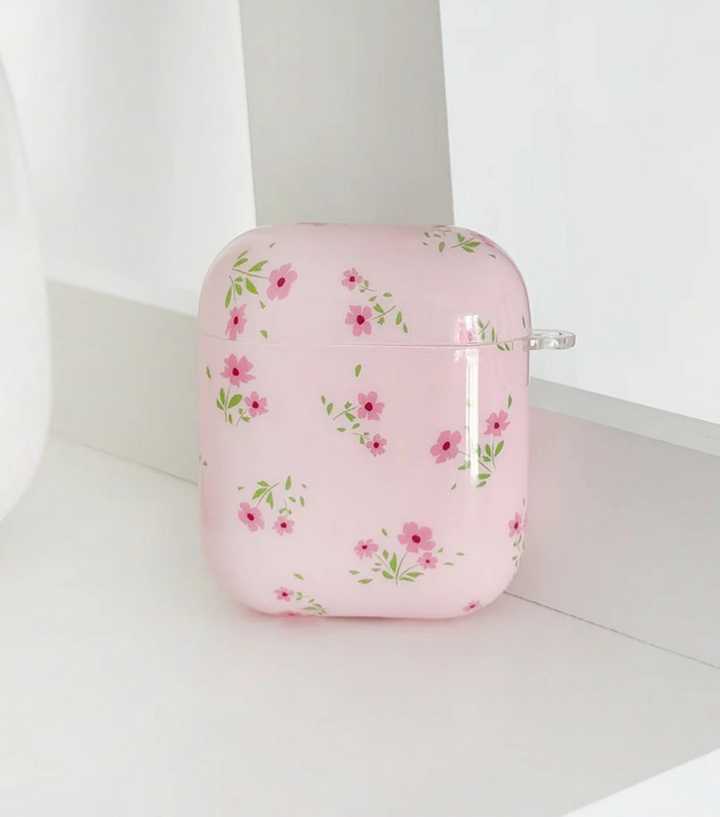 Coconut Lane Light Pink Ditsy Floral Airpods Case